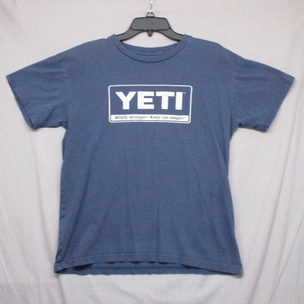 Yeti Graphic Print T-Shirt Blue Men Size | M